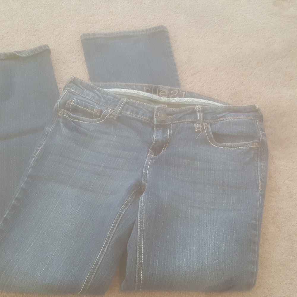 Pants dark washed colored